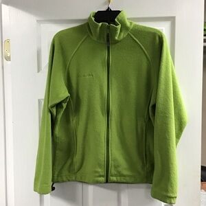 Columbia Bright Green Full-Zip Fleece Jacket